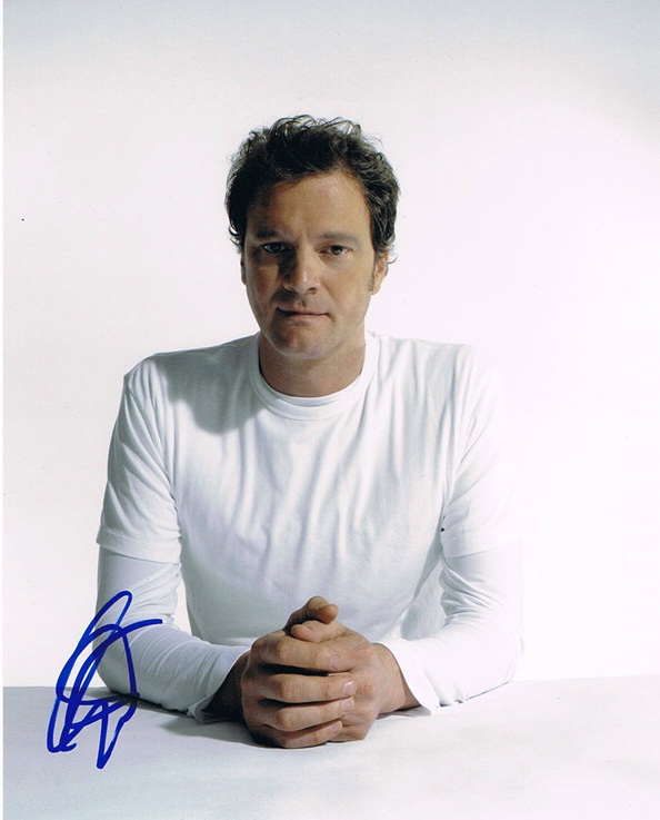 colin firth - handsome autograph signed 8x10 photo